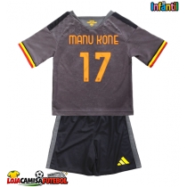 Camisa de Futebol AS Roma Manu Kone #17 Equipamento Alternativo Infantil 2026-27 Manga Curta (+ Calças curtas)